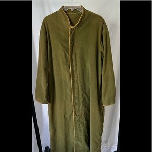 Long green suede vest